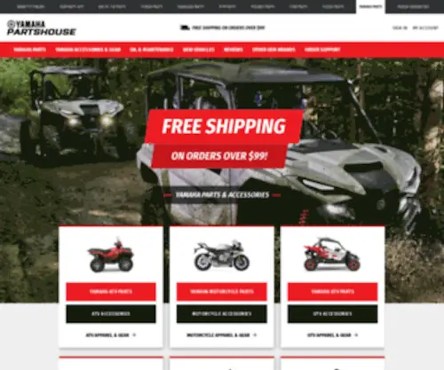 Yamahapartshouse.com(Yamaha Parts & Accessories) Screenshot