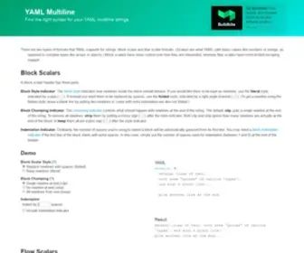 Yaml-Multiline.info(YAML Multiline Strings) Screenshot