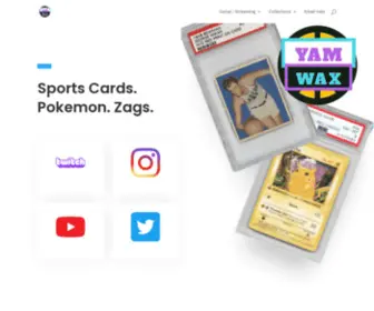 Yamwax.com(YamWax Sports Cards & Pokemon) Screenshot