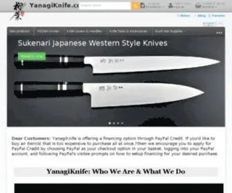 Yanagiknife.com(日本寿司刀) Screenshot