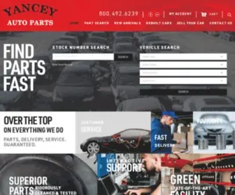 Yanceyauto.com(Quality Used Auto Parts Online Search) Screenshot