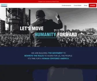 Yang2020.com(Humanity Forward Foundation is a nonpartisan 501(c)(3)) Screenshot