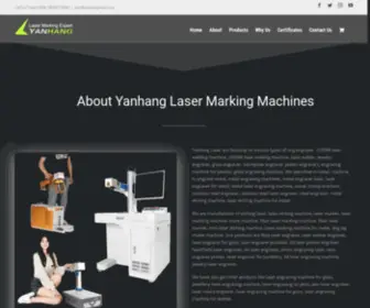 Yanhanglaser.com(The Laser Marking Machine Export Supplier in the World) Screenshot