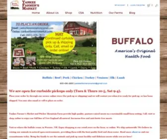 Yankeefarmersmarket.com(Pasture-Raised Buffalo Meat & Natural Meats) Screenshot
