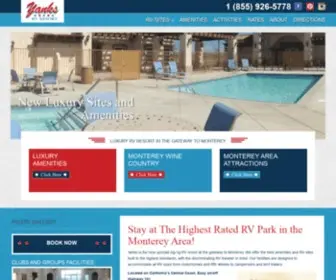 Yanksrvresort.com(Luxury RV Park near Monterey) Screenshot