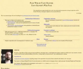 Yann-Ollivier.org(Yann Ollivier) Screenshot
