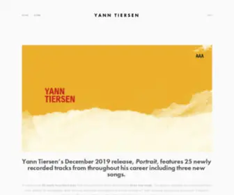 Yanntiersen.com(Yann Tiersen) Screenshot