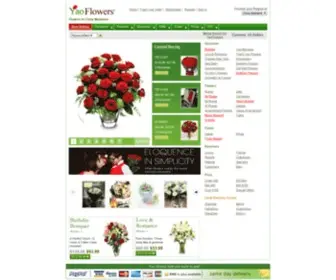 Yaoflowers.com(Send Flowers to China) Screenshot