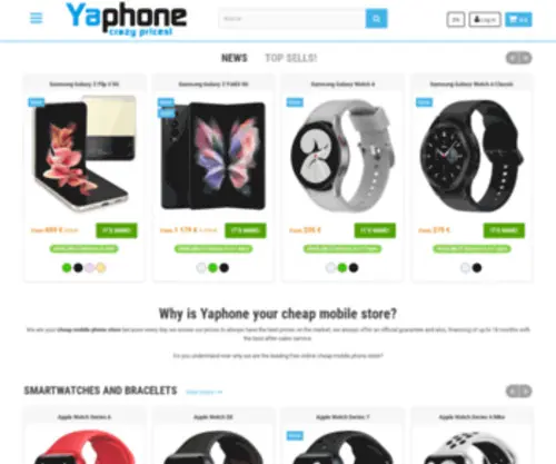 Yaphone.net(Tienda de móviles a precios baratos y smartphones) Screenshot