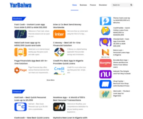 Yarbaiwa.com.ng(Finance Business And Blogging Tips) Screenshot