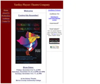 Yardleyplayers.com(Yardley Players) Screenshot