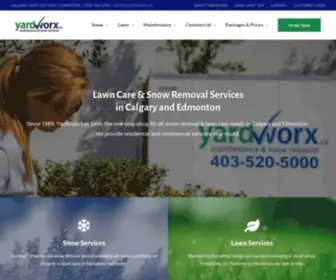 Yardworx.ca(Lawn Services & Snow Removal for Calgary and Edmonton) Screenshot