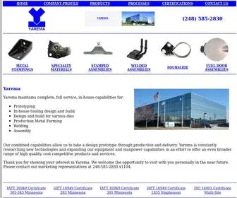 Yarema.com(Metal Fabrication and Assemblies) Screenshot