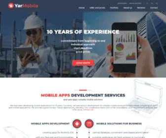 Yarmobile.com(We have been developing mobile applications for 10 years. Currently) Screenshot