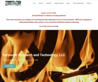 Yarmouthresearch.com(The world leader in valve testing services since 1992) Screenshot