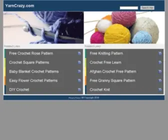 Yarncrazy.com(YarnCrazy Crochet World) Screenshot