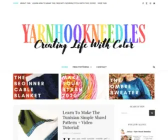 Yarnhookneedles.com(Easy crochet blanket patterns) Screenshot