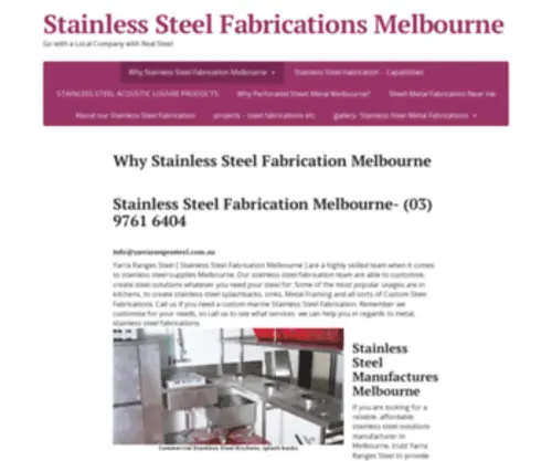 Yarrarangessteel.com.au(Why Stainless Steel Fabrication Melbourne) Screenshot