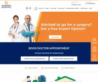 Yashodahospitals.com(Best Hospital in Hyderabad India) Screenshot