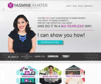 Yasminekhater.com(The Secret to Getting More Repeat Clients) Screenshot