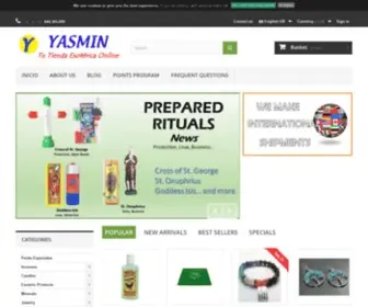 Yasmintienda.es(Tienda esotérica online) Screenshot