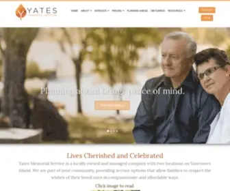 Yatesmemorial.ca(Yates Memorial Services) Screenshot