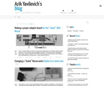 Yavilevich.com(Arik Yavilevich's blog) Screenshot