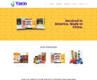 Yaxininc.com(Flexible Packaging) Screenshot