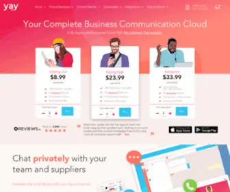 Yay.com(Yay provides comprehensive business phone systems and) Screenshot