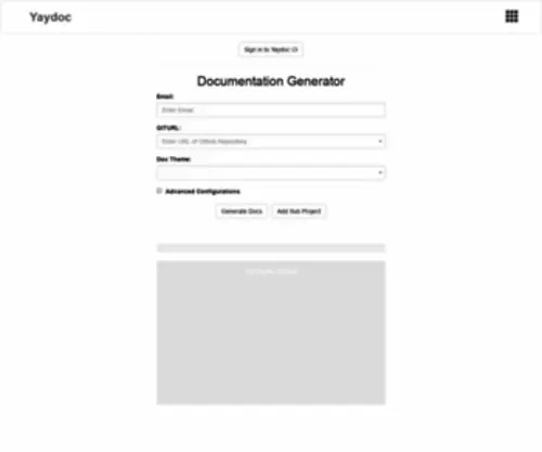 Yaydoc.org(Automatic Documentation Generation and Deployment) Screenshot