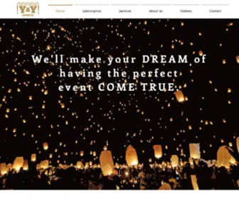 Yayevents.com(Event Planner) Screenshot