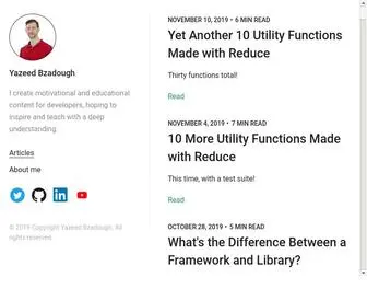 Yazeedb.com(Yazeed Bzadough) Screenshot