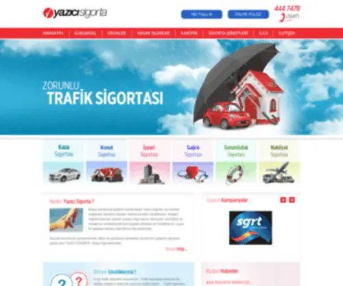 Yazicisigorta.com(Yazıcı Sigorta) Screenshot