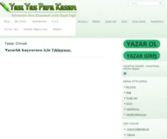 Yaziyazparakazan.com(Yazı yazarak para kazan) Screenshot