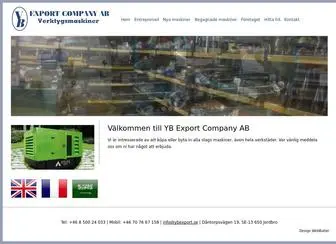 Ybexport.se(YB EXPORT) Screenshot