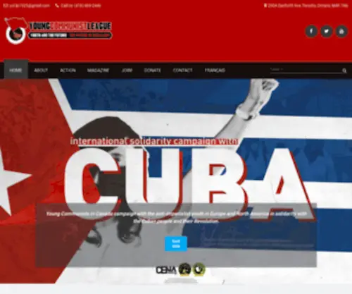 YCL-LJC.ca(La ligue de la jeunesse communiste du Canada) Screenshot