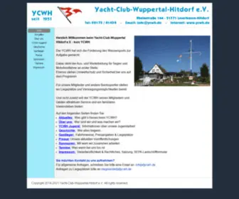 YCWH.de(Yacht Club Wuppertal Hitdorf e.V) Screenshot