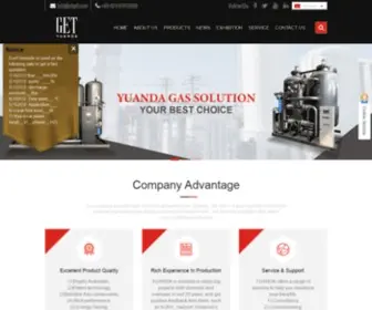 Ydget.com(Zhejiang Yuanda Air Separation Equipment Co) Screenshot