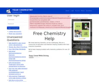 Yeahchemistry.com(Ask Us Chemistry Questions) Screenshot