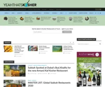 Yeahthatskosher.com(Kosher Restaurants & Travel) Screenshot