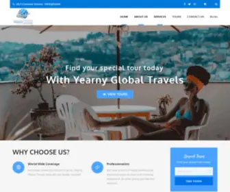 YearnyGlobaltravels.com(A full service Travel Management Company) Screenshot