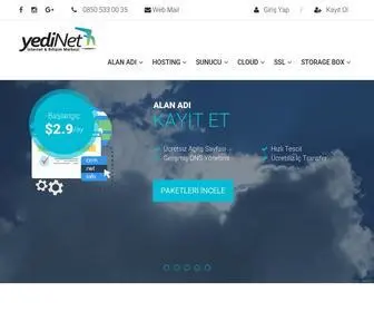 Yedinet.com(Hosting, Domain, VDS ve Sunucu Çözümleri) Screenshot