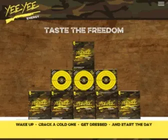 Yeeyeeenergy.com(The official Yee Yee Energy Drinks website) Screenshot