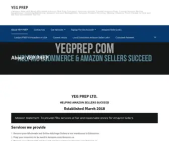 Yegprep.com(Canada's Best and Most Affordable Amazon FBA Prep Company) Screenshot