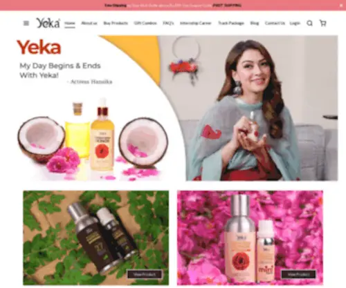 Yekacosmetics.in(Herbal Cosmetics) Screenshot