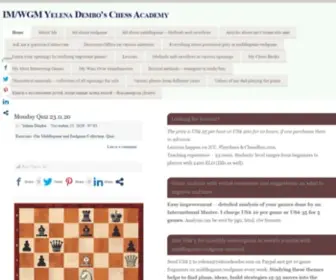 Yelenadembo.com(IM/WGM Yelena Dembo's Chess Academy) Screenshot