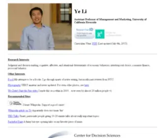 Yeli.us(Ye Li) Screenshot