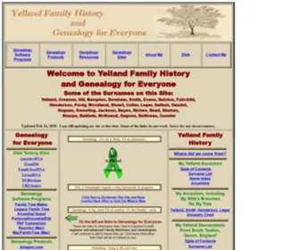 Yelland.ca(Yelland Family History and Genealogy for Everyone) Screenshot