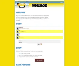 Yellbox.com(A fully featured shoutbox for websites) Screenshot