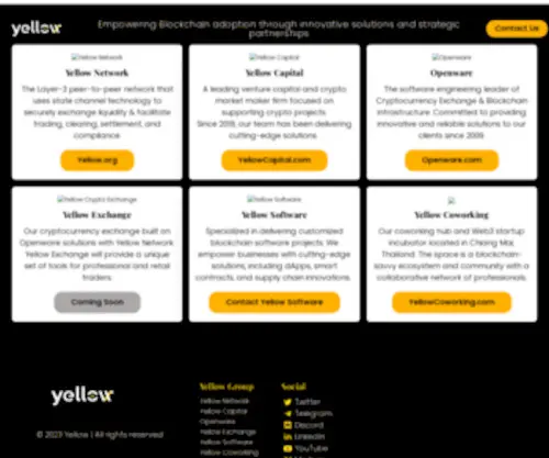 Yellow.com(Cryptocurrency and Digital Asset Prices) Screenshot